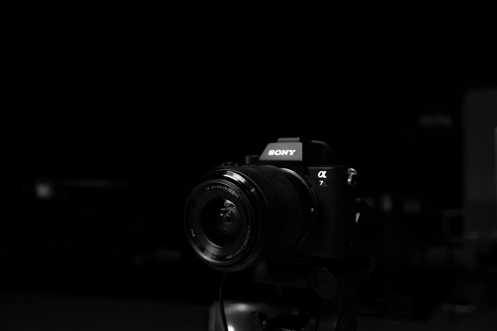 Sony E Camera in Black Black Backdrop